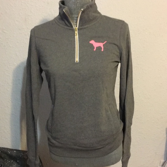 PINK Victoria's Secret Tops - Victoria’s Secret Pink quarter zip sweatshirt